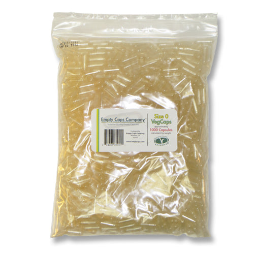 Clear Empty Vegetarian Capsules Size 0
