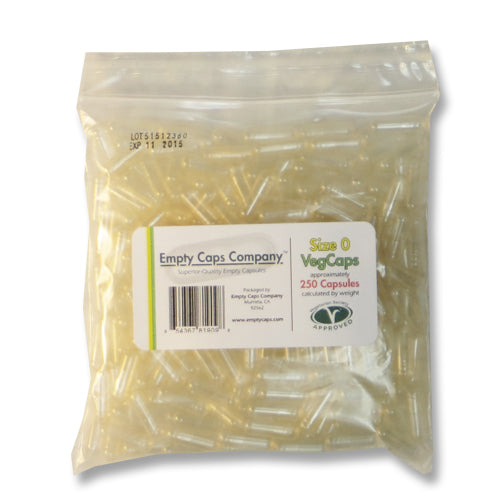 Clear Empty Vegetarian Capsules Size 0