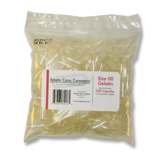 Clear Empty Gelatin Capsules Size 00