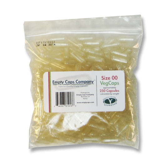 Size 00 - Vegan/Vegetarian Capsules quantity 250