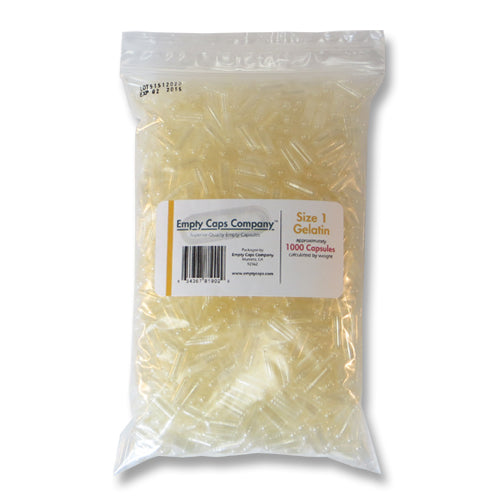 Clear Empty Gelatin Capsules Size 1