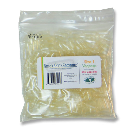 Size 1 - Vegan/Vegetarian Capsules quantity 250